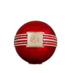 Waseem Akram 414 personalized premium decorative cricket ball with custom name tag design in red and gold finish, available 100ml