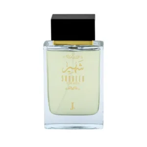 J. Shaheer For Men Eau De Parfum perfume bottle with luxury black and gold packaging.