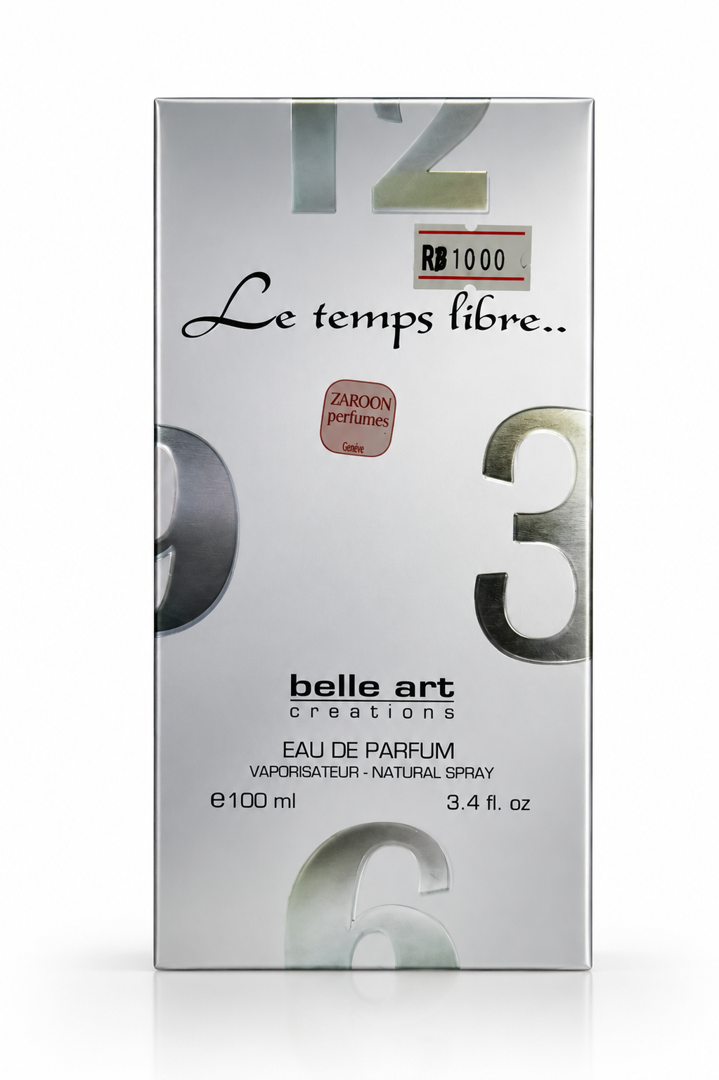 Le Temps Libre Eau De Parfum 100ml by Belle Art Creations Long Lasting Unisex Perfume